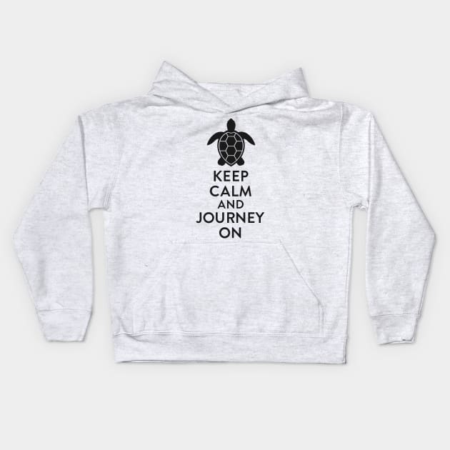 Keep Calm and Journey On Kids Hoodie by Paul L